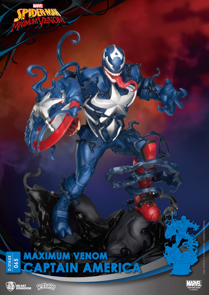 BEAST KINGDOM D STAGE - MAXIMUM VENOM CAPTAIN AMERICA 6" STATUE