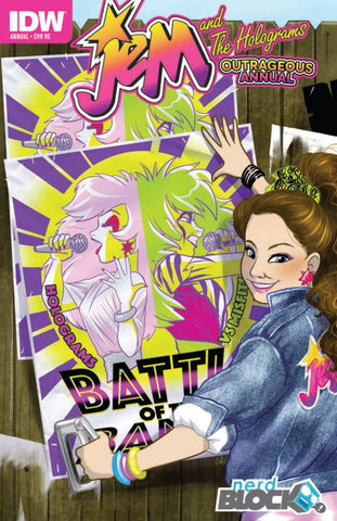 JEM AND THE HOLOGRAMS OUTRAGEOUS ANNUAL (2015) #1 NERD BLOCK VARIANT