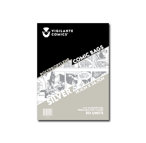 COMIC BOOK BAGS - SILVER (5O QTY)